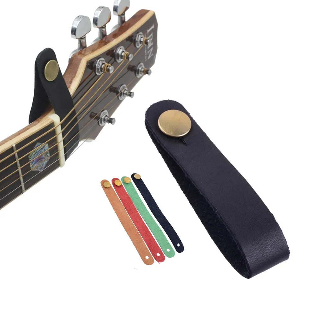 

Черный винтажный держатель на шею для гитары Ohello, кожаный ремень, безопасный замок для акустических электрических классических басов, аксе...