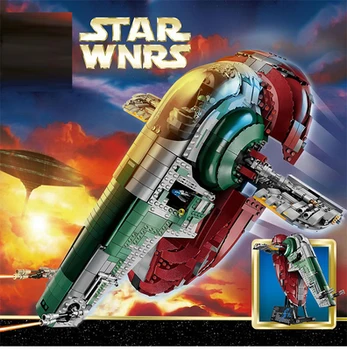 

Compatible Lepining 05037 The Genuine UCS Slave I Slave NO.1 Mobile 2067Pcs Building Block Bricks Toys StarWars Movie 75060