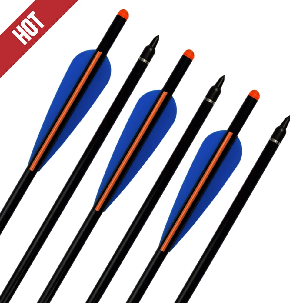 

6X 16/18/20" Archery Fiberglass Arrows Shaft 7.62*8.8mm For Hunting Crossbow Bolts Archery Arrow Outdoor Shooting Free Shipping