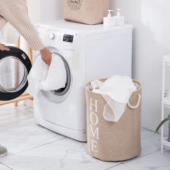 

Big Capacity Laundry Clothing Basket Water-resistance Bin Cotton Dirty Clothes Toy Storage Linen Tidy Pocket Washing Machine