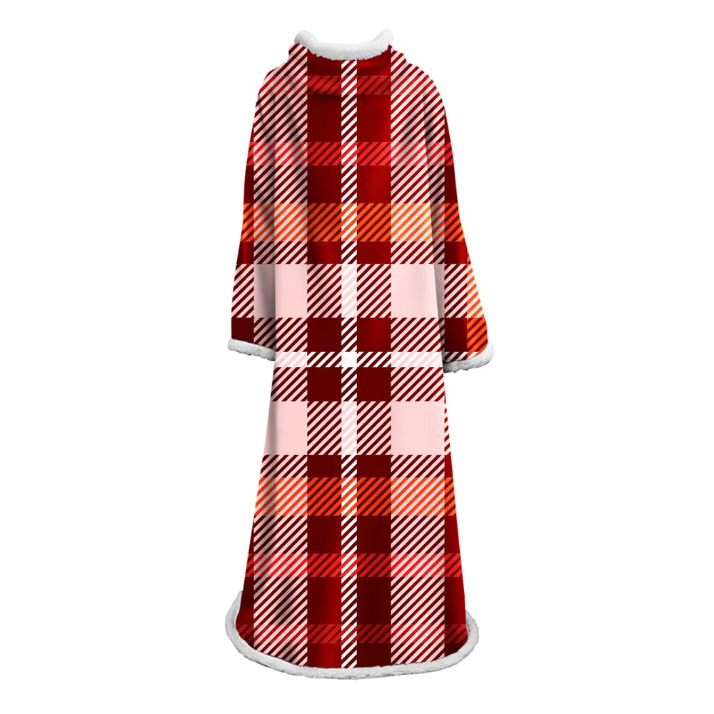 

Super Comfortable Soft Mink Felting Sleeve Blanket Striped Pattern Floral Blanket Thrown On The Sofa / Bed / Travel Breathable