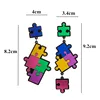 Lovely Acrylic Puzzle Drop Earrings for Women Girl Colorful Irregular Funny Cartoon Puzzles Long Earring Fashion Jewelry Brincos 2