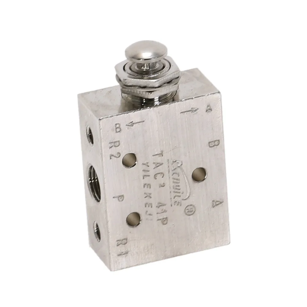 TAC2-41P 1/" Мужская резьба 2 положения 5 способ металлическая кнопка переключатель механический клапан пневматический выпускной клапан w фитинги