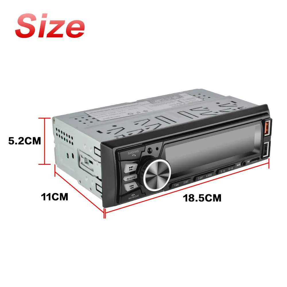  VIGORTHERIVE Car Radio Stereo 520 Bluetooth Auto Radio with  Remote Control 12V in-Dash 1 Din Car MP3 Multimedia Player ISO Connector  with FM/USB/SD/AUX : Electronics