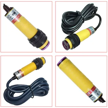 

Switch E3F-DS50C4 diffuse reflection sensor NPN DC three-wire DC24V normally open 50cm M18