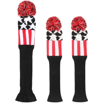 

3 Pcs Golf Head Covers Set Wood Head Covers with Numbers Golf Covers Outdoor Sports Camping Hiking Golf Head Covers Set