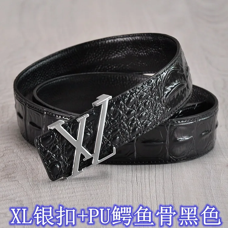 new High quality men's genuine leather belt designer belts men luxury male belts for men fashion vintage pin buckle for - Цвет: 4