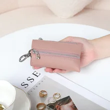

2021 Multifunctional Key Case Unisex Genuine Leather Home Key Bag First Layer Cowhide Card Storage Case Car Belt Bag