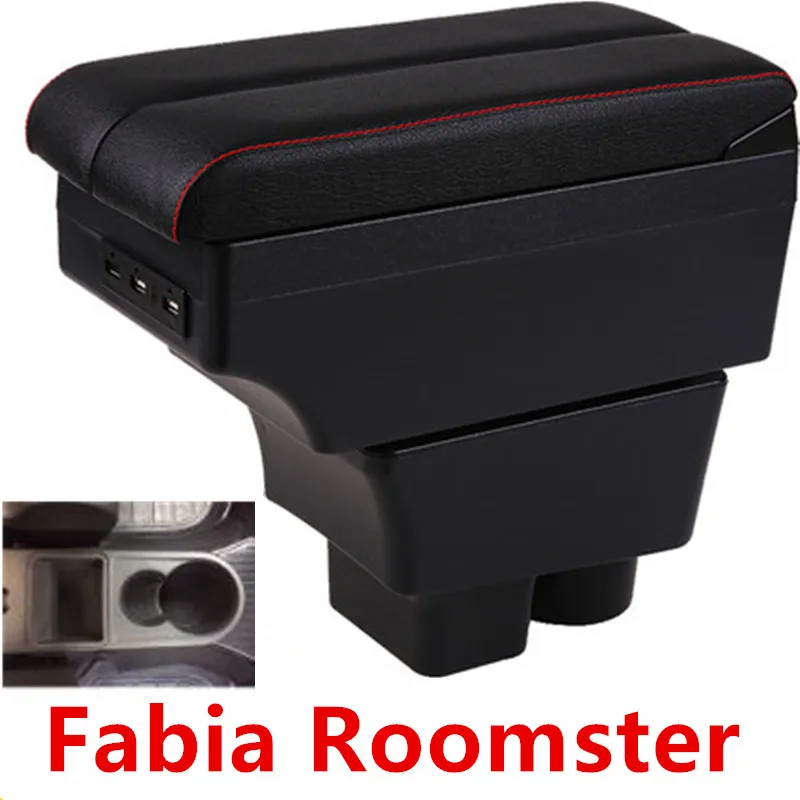 Для Fabia Roomster подлокотник коробка центральный магазин содержание коробка для хранения с USB интерфейсом продукты 2006