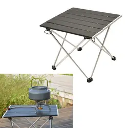 Table pliante en alliage d'aluminium, bureau de pique nique léger, Table Portable de Camping, bureau de Barbecue pour l'extérieur, 1 pièce 