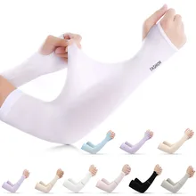 Женский мужской открытый лед для охлаждения шелковые рукава Защита от солнца Манжеты гетры для езды на велосипеде Баскетбол Футбол Бег Спорт