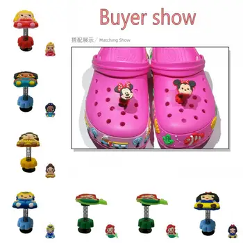 

Free Ship 1pc Princess BabyGirls New Spring shoe charms PVC shoe accessories shoe decoration for croc jibz Kids Party X-mas Gift