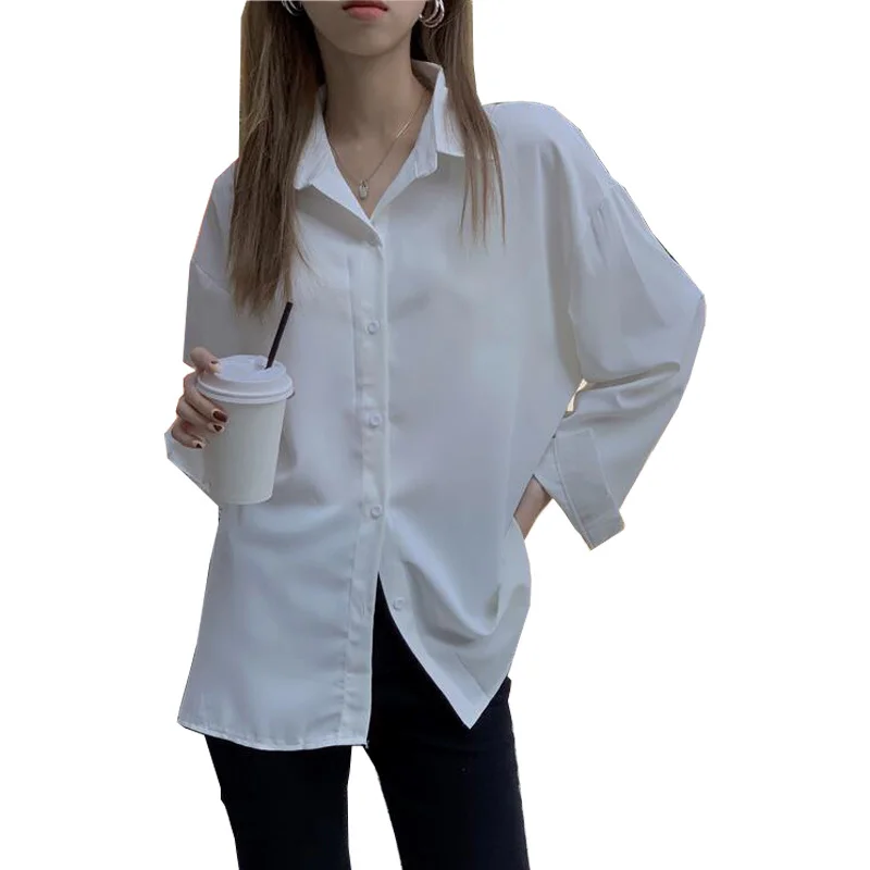 

Womens Tops Blouses Shirt Casual Loose Style Shirt Plus Size Long Sleeve Blusas Shirts Office Ladies Clothing Tops CL851