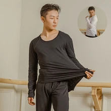 Мужская рубашка для латинских танцев, с длинным рукавом, черный/белый цвет, неровные топы, костюмы для латинских танцев, Мужская одежда для Танго/самбы, DQL2416