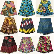 Африканская парафинированная ткань блока африканская ткань для платья восковая печать хлопок Ткань Текстиль 6 ярдов Дашики ткань