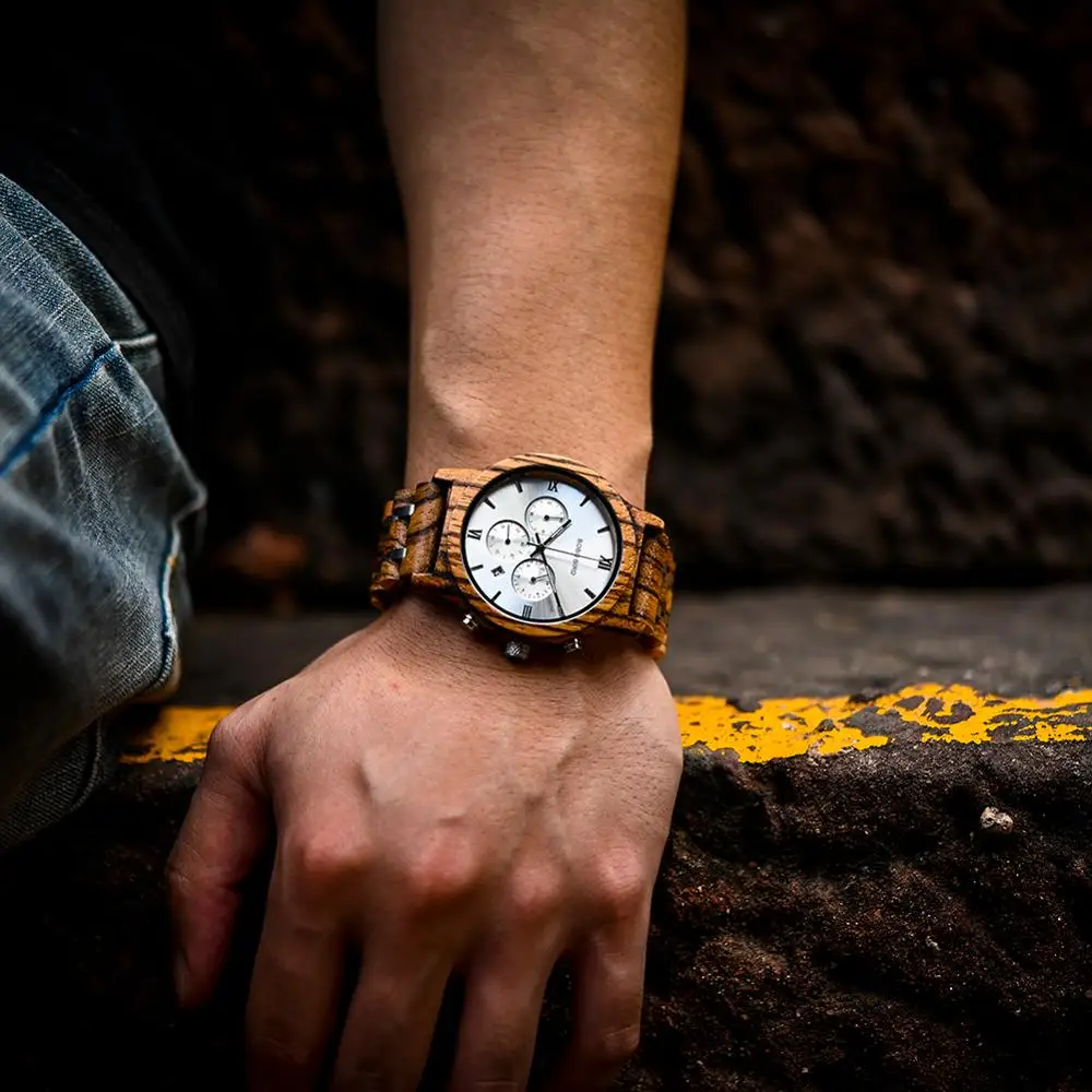 Limited BOBO BIRD Wooden Watch Men relogio masculino Wood Metal Strap Chronograph Date Quartz Watches Luxury Versatile Timepieces Gifts