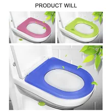 

Soft Toilet Seat Cover Pad O Type Warmer Stretchable Thicker Washable Cloth Winter Thickening Ring Universal Foam Toilet Cover