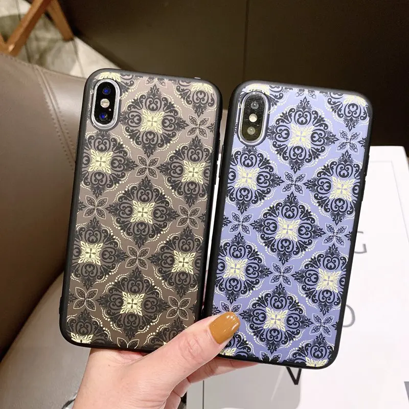 Tfshining Vintage Mandala Palace Flowers Matte Phone Cases For iPhone 12 11 Pro Max XS XR 7 8 Plus X Skin Back Cover Coque | Мобильные