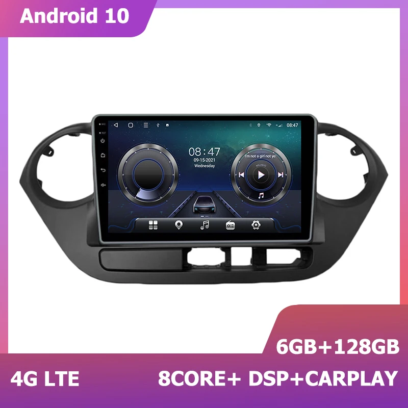 

HIRIOT Android 11 Auto Radio For Hyundai Grand I10 2014-2020 Multimedia GPS Stereo Navigation Sat Navi 6+128 carplay DSP 8 core