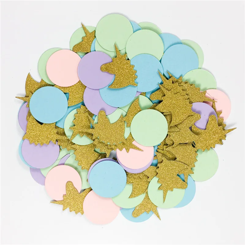 Gold Unicorn Confetti Desktop Baby Shower Party DIY Paper Decoration Hand Throwing Paper Confitii Unicorn Birthday Party ww74 (4)