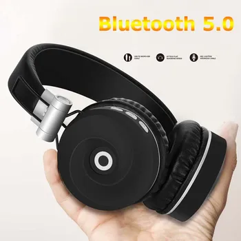 

Bluetooth 5.0 Headphone Over-Ear Wireless Headphones Adjustable Music Stereo Headset for Mobile Phone Folding Earphone
