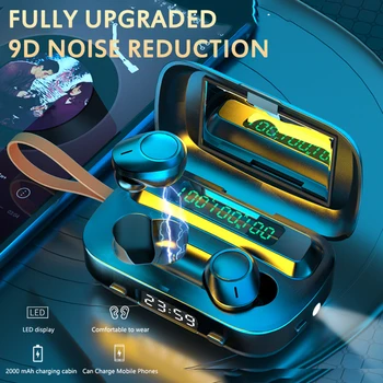 

Bluetooth5.1 Headsets TWS Wireless Earphones Mini Earbuds IPX5 Stereo Headphones 9D Stereo Sports Waterproof Earbuds Headsets