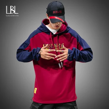 

LBL Men's Hoodies 2020 Spring Autumn Male Casual Hoodies Sweatshirts Men's Fashion Patchwork Pullover Hooded Sweatshirt Tops