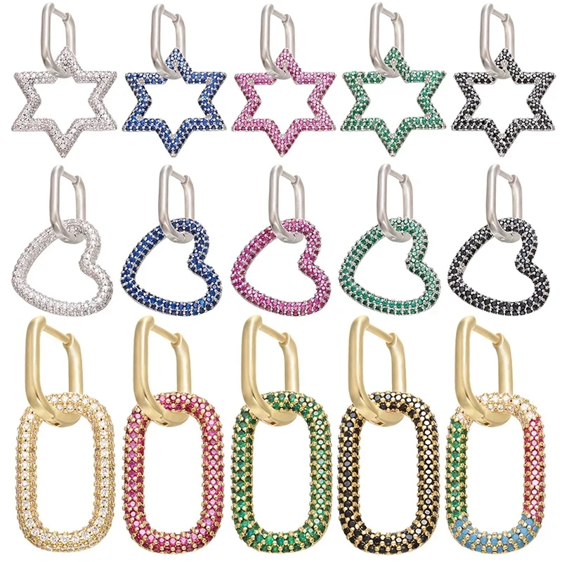 ZHUKOU 1 piece popular Small Hoop Earring for Women Brass