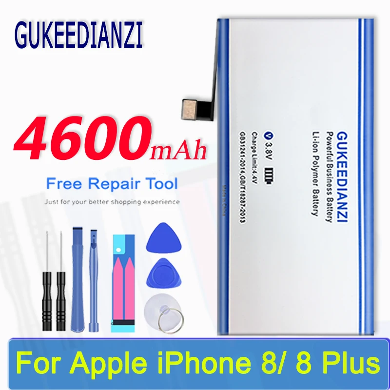 GUKEEDIANZI 4600mAh High Capacity Battery For iPhone Apple 8/ 8 Plus Replacement Phone Batteries / | Мобильные телефоны и