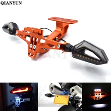 Универсальный Мотоцикл Регулируемый Кронштейн номерного знака с Светодиодный индикатор для KTM 990 супер Duke RC8/R 690 Duke 1290 Super Duke