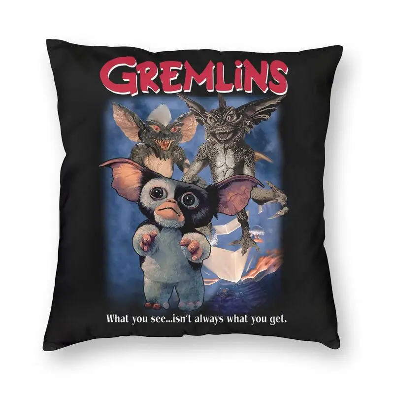 

Gremlins Mogwai Cushion Cover 3D Printing 80s Movie Gizmo Monster Floor Pillow Case for Sofa Custom Pillowcase Home Decor