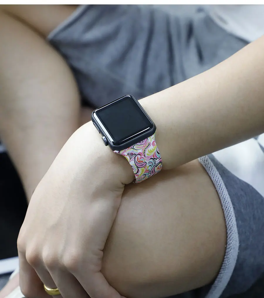 Ремешок для apple watch 38 мм 42 мм iwatch 4 ремешка 44 мм 40 мм спортивный силиконовый браслет аксессуары ремешок для часов apple watch 4 3 2 1
