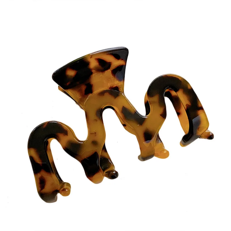 hair clips INS Korean Acetate Hair Claws Big Size Wave Shape Hair Crabs Clip Leopard Grain Hair Clamps For Women Fashion Hair Accessories hair accessories for brides