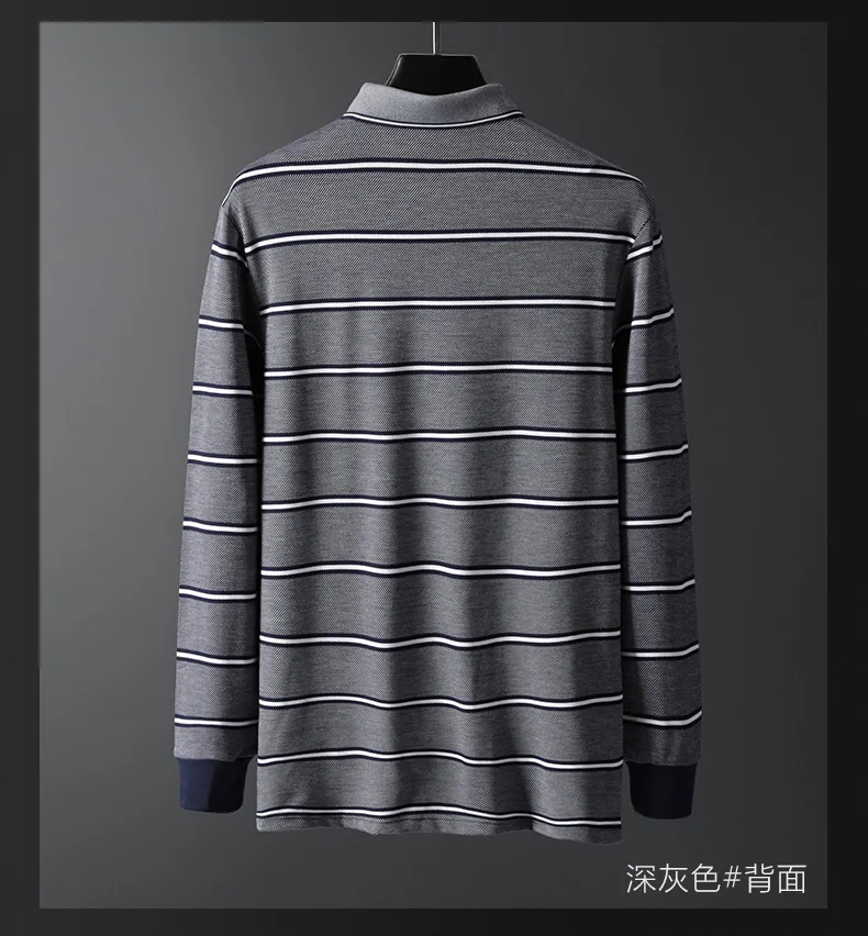 Высокое качество Топы И Футболки мужские поло рубашки бизнес мода осень Slim Fit стиль с длинным рукавом рубашки поло мужские Homme RF91765