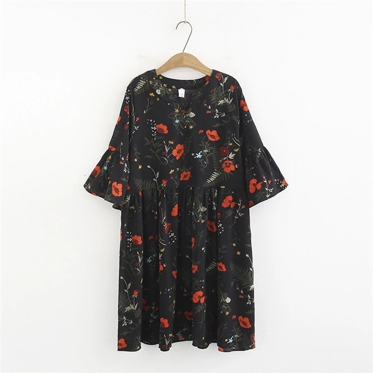 

Plus Size Women Dress 3 /4 Ruche Mouw Mini Dresses