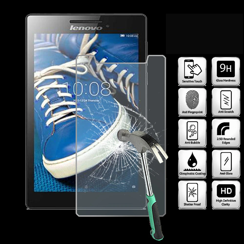 

For Lenovo Tab 2 A7-20 7.0" - 9H Tablet Tempered Glass Screen Protector Cover Explosion-Proof High Quality Screen Film