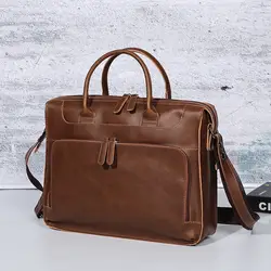 Новая кожаная мужская сумка-мессенджер, деловая сумка через плечо для ноутбука и планшета, портфель, водонепроницаемая сумка, сумки на