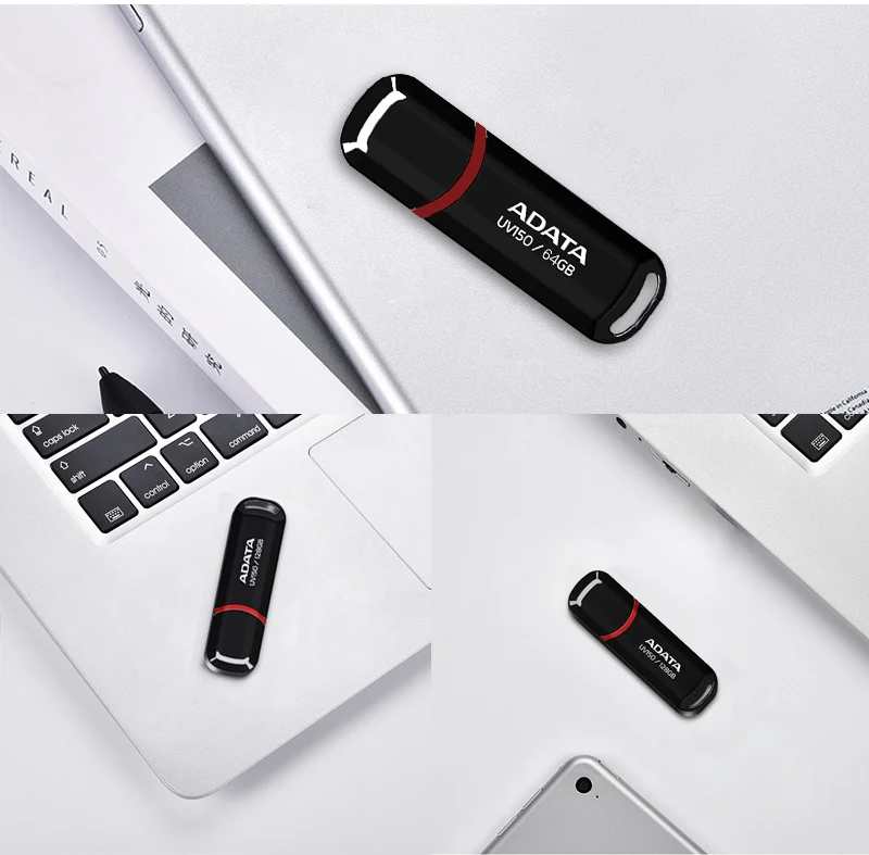 ADATA UV150 USB 3.2 Flash Drive 32GB 64GB 128GB Pendrive High Speed Portale Black Pen Drive Memory Stick For Computer usb for sale