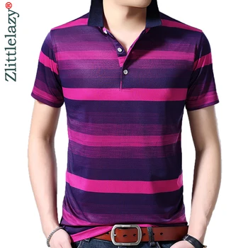 

2020 brand short sleeve polo tee shirt men casual summer striped men's clothing polos shirts mens fashion slim fit poloshirt 417