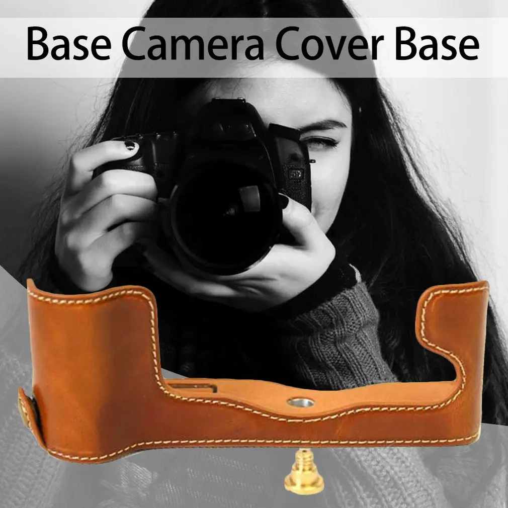 Чехол-сумка из искусственной кожи для камеры, чехол для Fuji Xt2, защита от X-T3, прочный портативный чехол на половину, чехол на дно