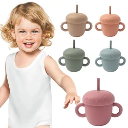 1 pçs copo de água do bebê todder lanche copo portátil cor antiderrapante leakproof copo de água aprender a beber copo para criança botella de agua