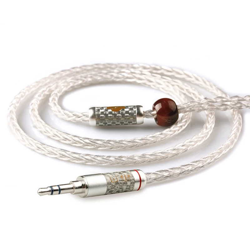 

xiaofan A10 8 Core Silver Plated Upgrade Cable 2.5/3.5/4.4mm Balanced Cable With MMCX/2pin Connector For sony ex1000 ie80 se846
