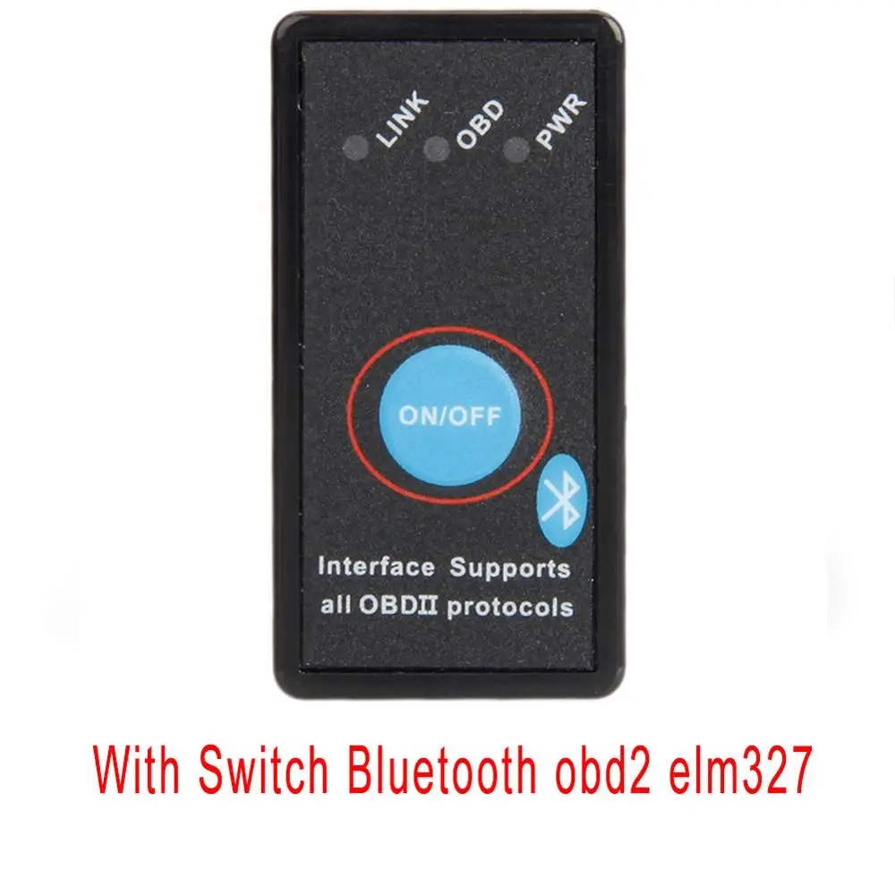 Автомобильный диагностический инструмент ELM 327 OBD Автосканер считыватель кодов для Android Крутящий момент Супер Мини hhobd ELM327 Bluetooth V2.1V1.5 OBD2 - Цвет: With Switch Bluetoot