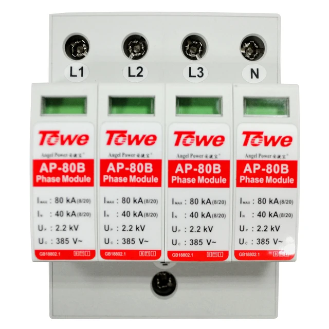 $ TOWE AP 80B 4P 40kA three phase surge protective device over voltage protector