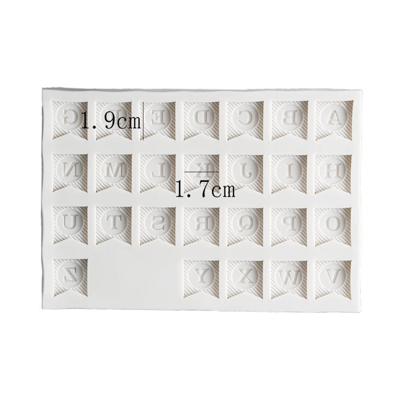 YX0188 Bunting Alphanumeric Mould Silicone Mold Fondant Cake Decorating Tool Gumpaste Sugarcraft Chocolate Forms Bakeware - Цвет: YX0188