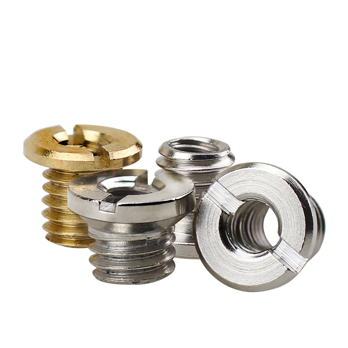 

1Pcs D14 1/4" Female to 3/8" Male Thread Adapter Nuts Tripod Conversion Screw-Iron &Brass