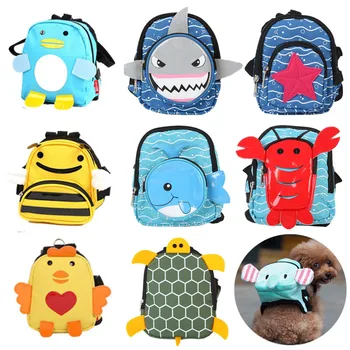 

Dog Backpack Dourable Cartoon Pet Dog Canvas Backpack Cat Cute Multifunction School Bag Puppy Travel Carrier Bags Pet Supplies