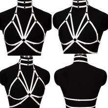 Готический организм жгут белый белье сексуальные топы клетка бюстгальтер Фетиш груди, нижнее белье, пояс для похудения на бретелях Регулируемый размера плюс Косплэй фестивальный рейв