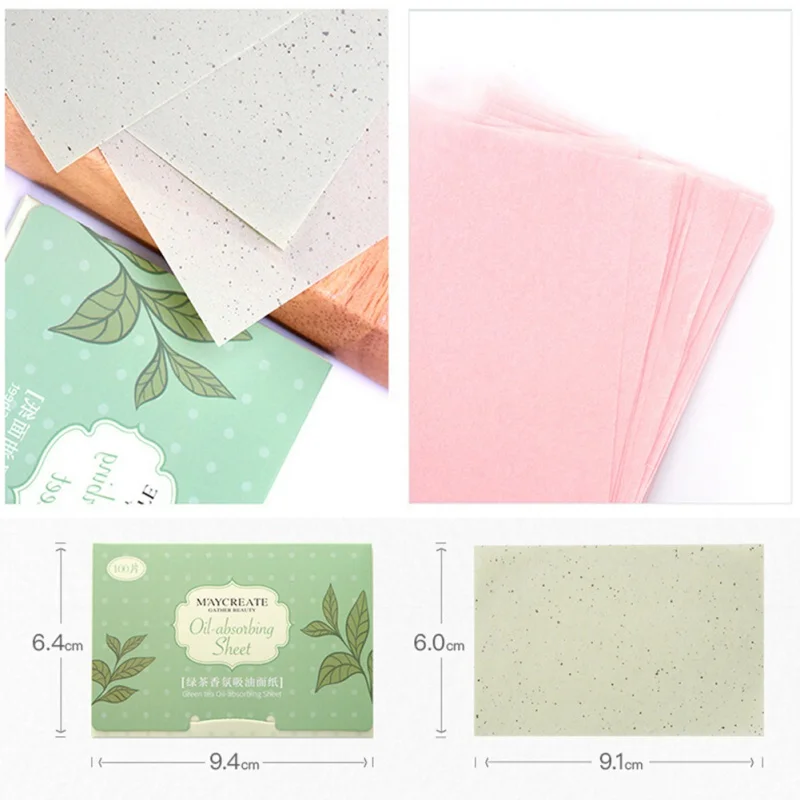 100Pcs Oil Absorbing Sheets Facial Oil Blotting Papers Oil Skin Treatment Face Oil Control Tool Face Makeup