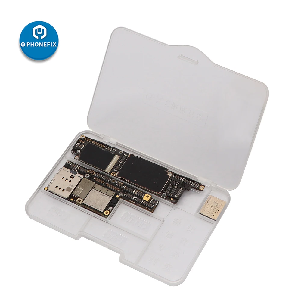 PHONEFIX Super-hard Acrylic Storage Box Protect NAND CPU IC Chips Electronic Parts Plastic for iPhone Repair | Инструменты